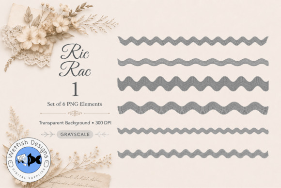 PNG Ric Rac Ribbons 1 Gráfico Elementos Decorativos Por Wetfish Designs