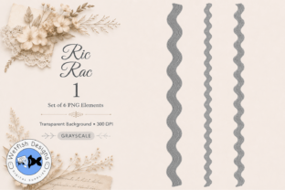 PNG Ric Rac Ribbons 1 Graphic by Wetfish Designs · Creative Fabrica