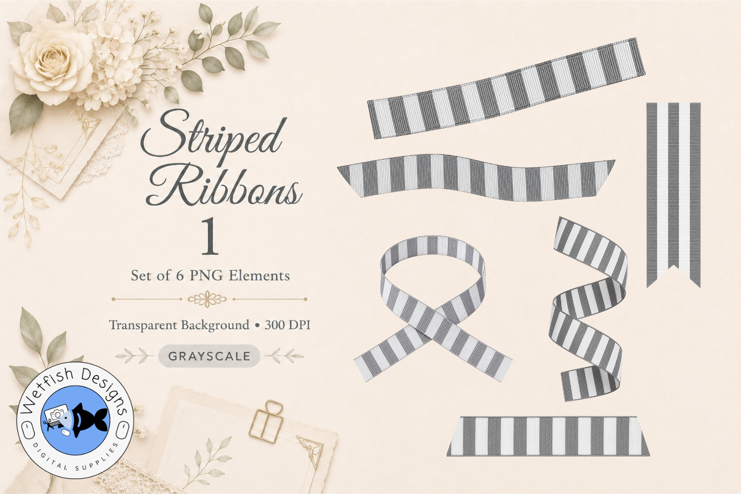 PNG Striped Ribbons 1