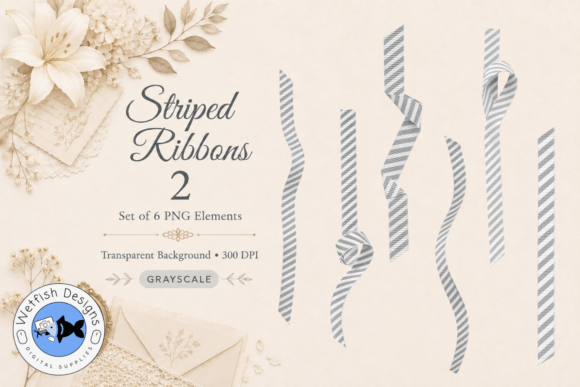PNG Striped Ribbons 2