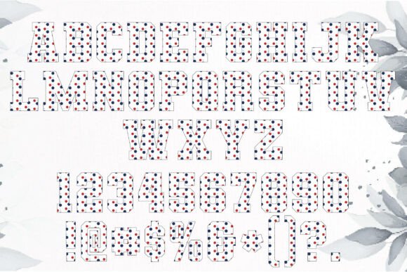 Patriotic Charm Font PNG with transparent background - Preview 1
