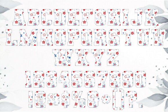 Patriotic Charm Font PNG with transparent background - Preview 2