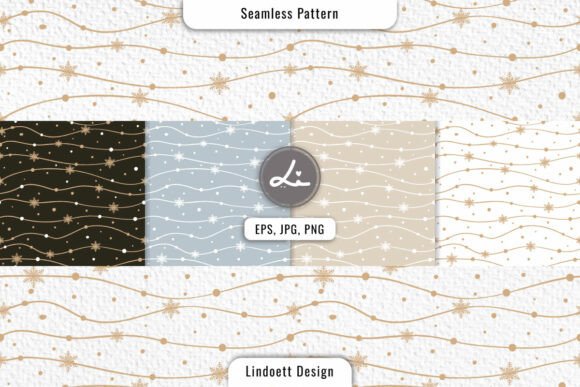 Set of Elegant Stripes Seamless Pattern