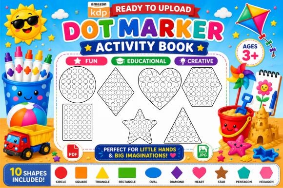Shapes Dot Marker Coloring Pages