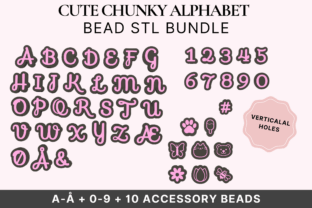 Soft Script Alphabet Bead STL Bundle · Creative Fabrica