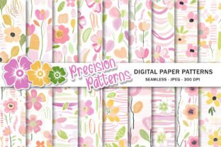 Spring Pastel Pink Floral Patterns Graphic by Precision Patterns ...