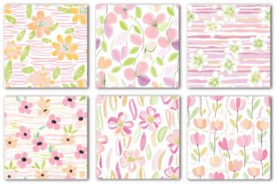 Spring Pastel Pink Floral Patterns Graphic by Precision Patterns ...