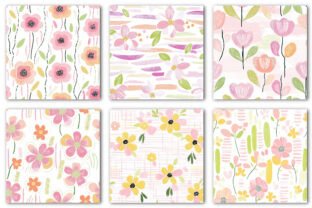 Spring Pastel Pink Floral Patterns Graphic by Precision Patterns ...