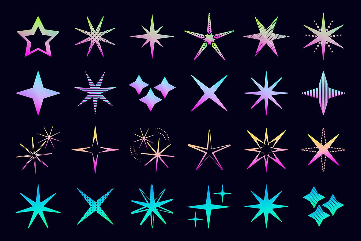 Stars and Sparkles Neon Set