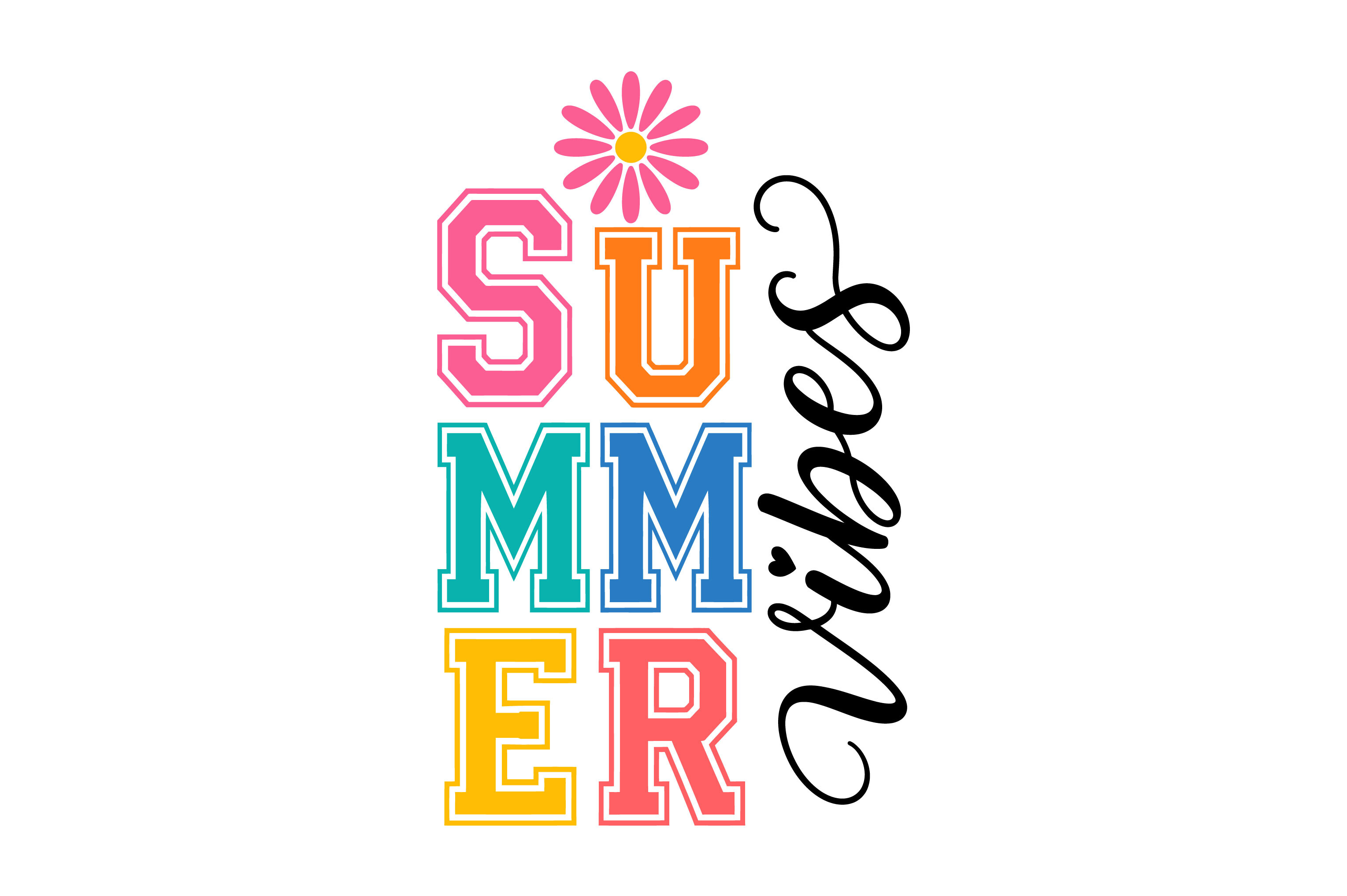 Summer Vibes Daisy SVG Design Graphic by Design Station · Creative Fabrica