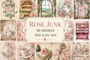 Vintage Pink Rose Digital Paper Graphic by Artistry Haven · Creative ...