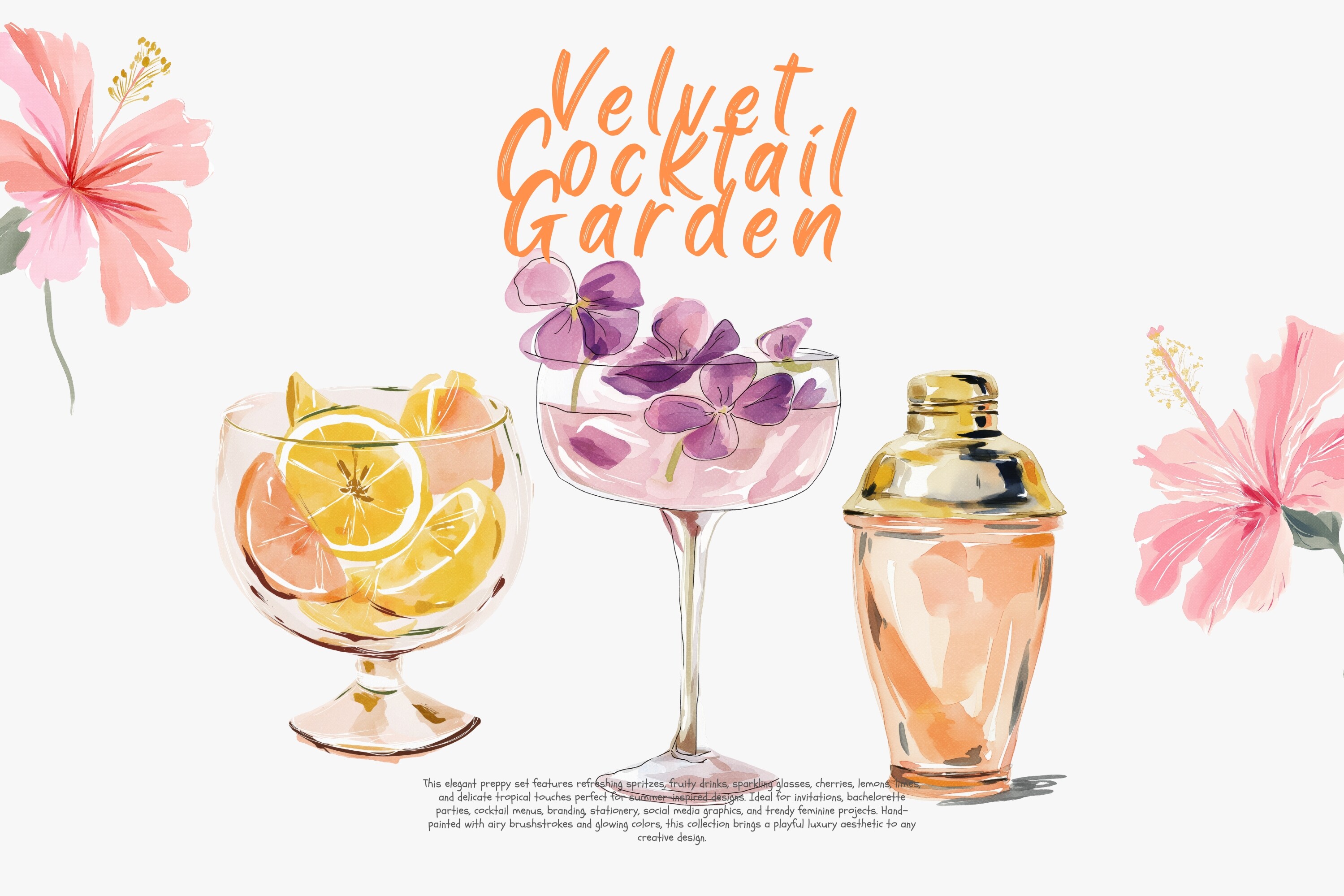 Preppy Cocktail Clipart Bundle - photo 3