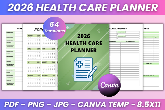 2026 Health Care Planner Kdp Interior Graphic by DIGITAL PRINT BOX ...
