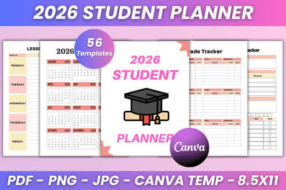 2026 Student Planner Kdp Interior