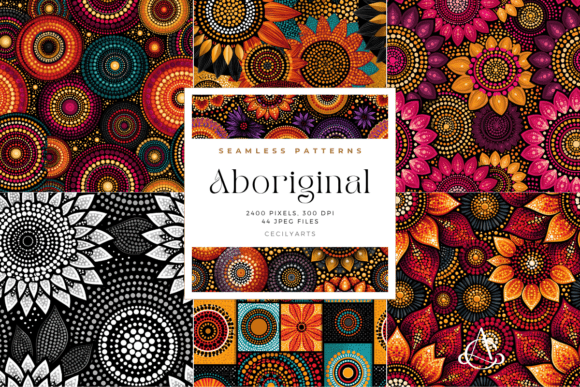 Aboriginal Seamless Patterns Graphic AI Patterns By Cecily Arts