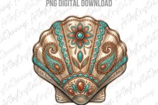 Boho Western Seashell PNG
