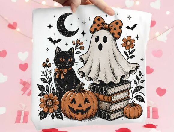 Bookish Spooky Sublimation Design