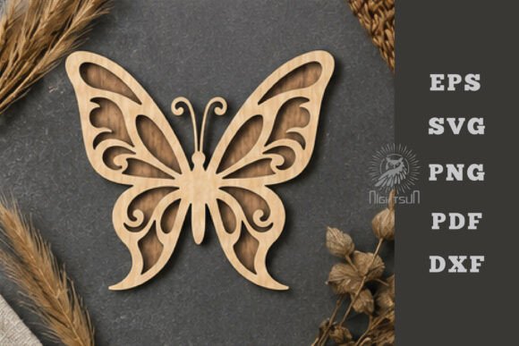 Butterfly Lasercut Decoration SVG 1 Laser Cutting By NightSun