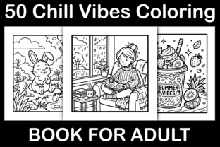 Chill Vibes Coloring Pages Graphic by (US) Design Studio · Creative Fabrica