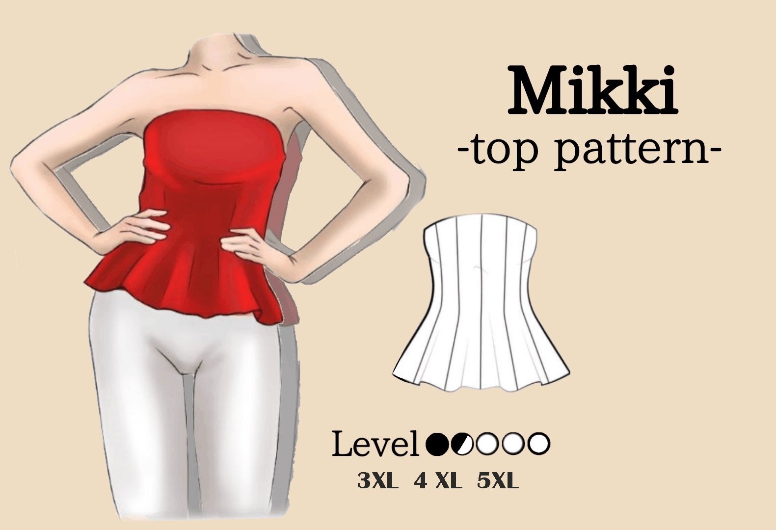 DIY Strapless Corset Pattern 3XL 4XL 5XL
