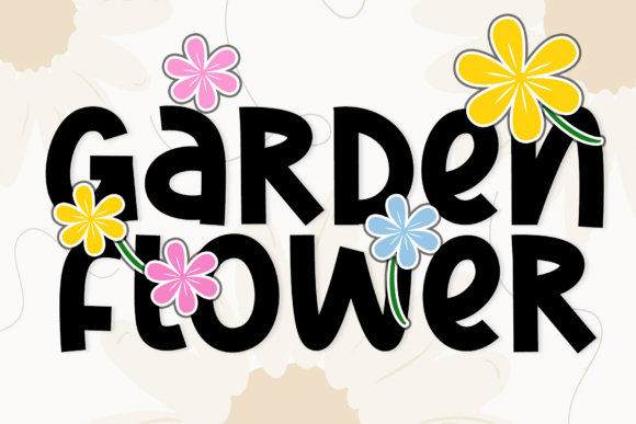 Daisy Flower Font - Preview 3