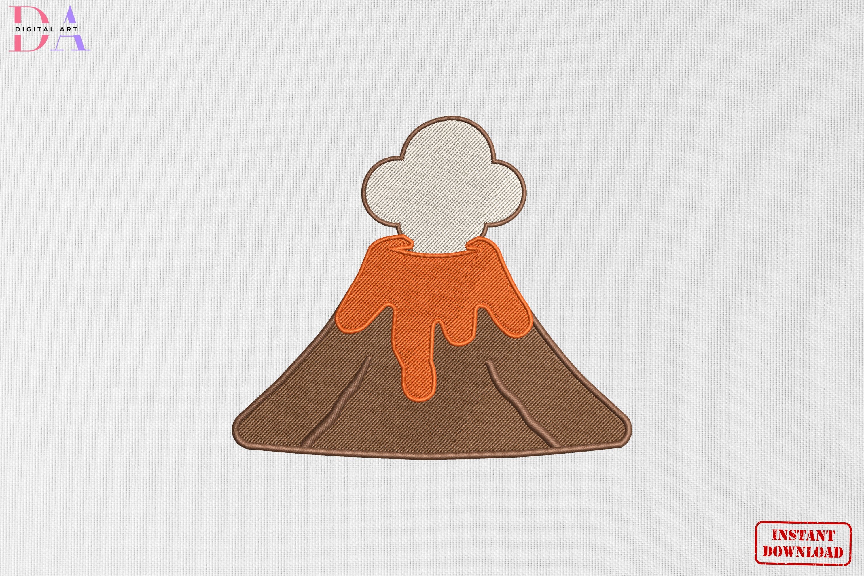 Fiery Volcano Mountain Lava Burst