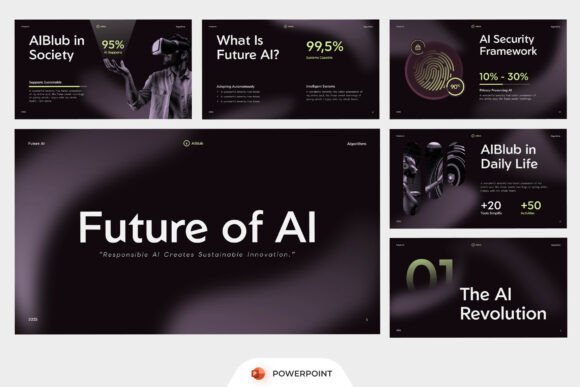 Preview of Future AI PowerPoint technology presentation template