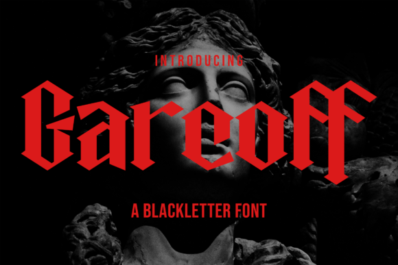 Preview specimen of Garcoff blackletter font