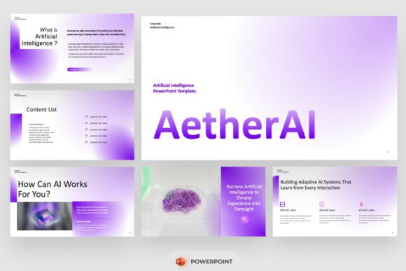 Gradient Futuristic AI PowerPoint
