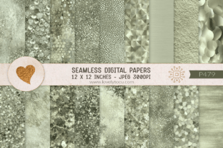 Green glitter and metallic textures