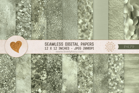 Green Glitter and Metallic Textures Grafik Texturen Von Lovelytocu