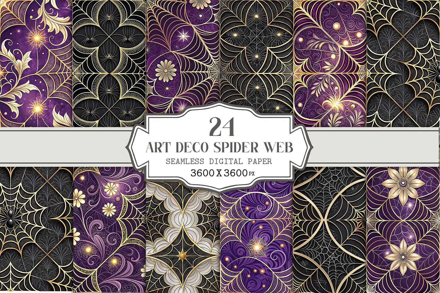 Luxury Gothic Spider Web Seamless Graphic by Vectornest12 · Creative ...