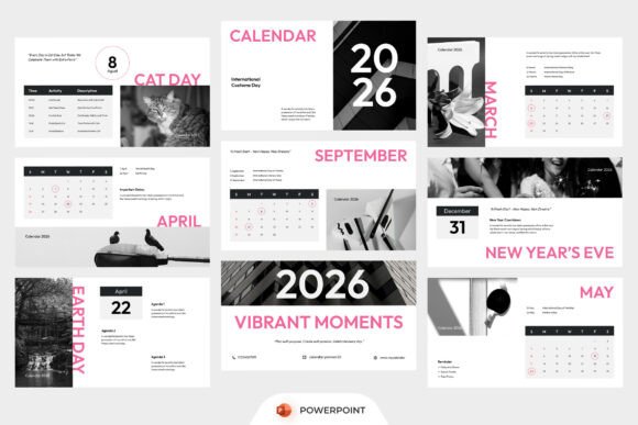 Minimalist Calendar 2026 PowerPoint