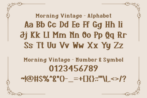 Morning Vintage Font PNG with transparent background - Preview 1
