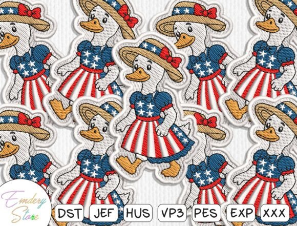 Patriotic Patch Embroidery Design