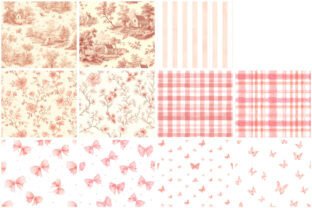 Pink Cottagecore Digital Patterns Graphic by sagorarts · Creative Fabrica