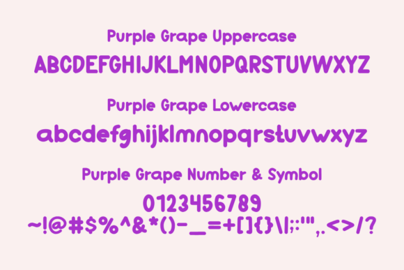 Purple Grape Font font preview - 1