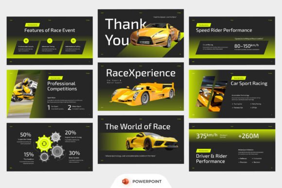 Preview of Race Events PowerPoint sports presentation template