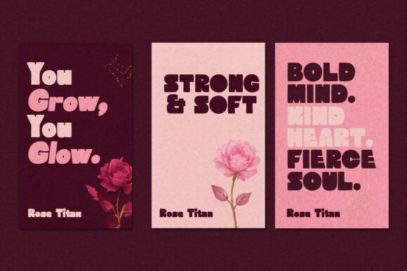 Rose Titan Font PNG with transparent background - Preview 4