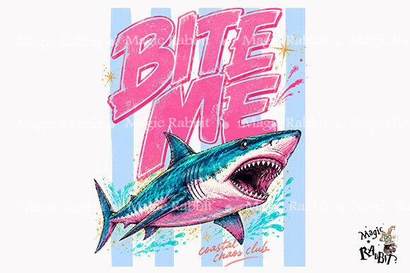 Shark Bite Me Summer PNG Grafika Rękodzieła Przez Magic Rabbit