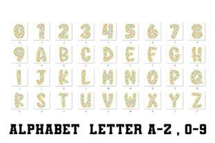 Summer Floral Flower Alphabet PNG Graphic by superdong_nu · Creative ...