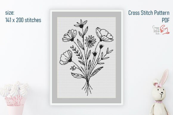Summer Garden Flowers Cross Stitch