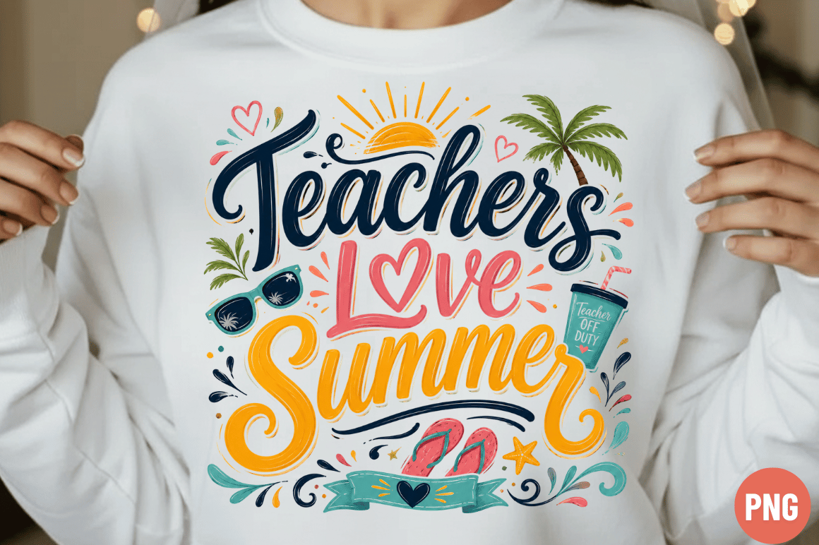 Teachers Love Summer PNG Design Graphic by CraftLab Digital · Creative ...