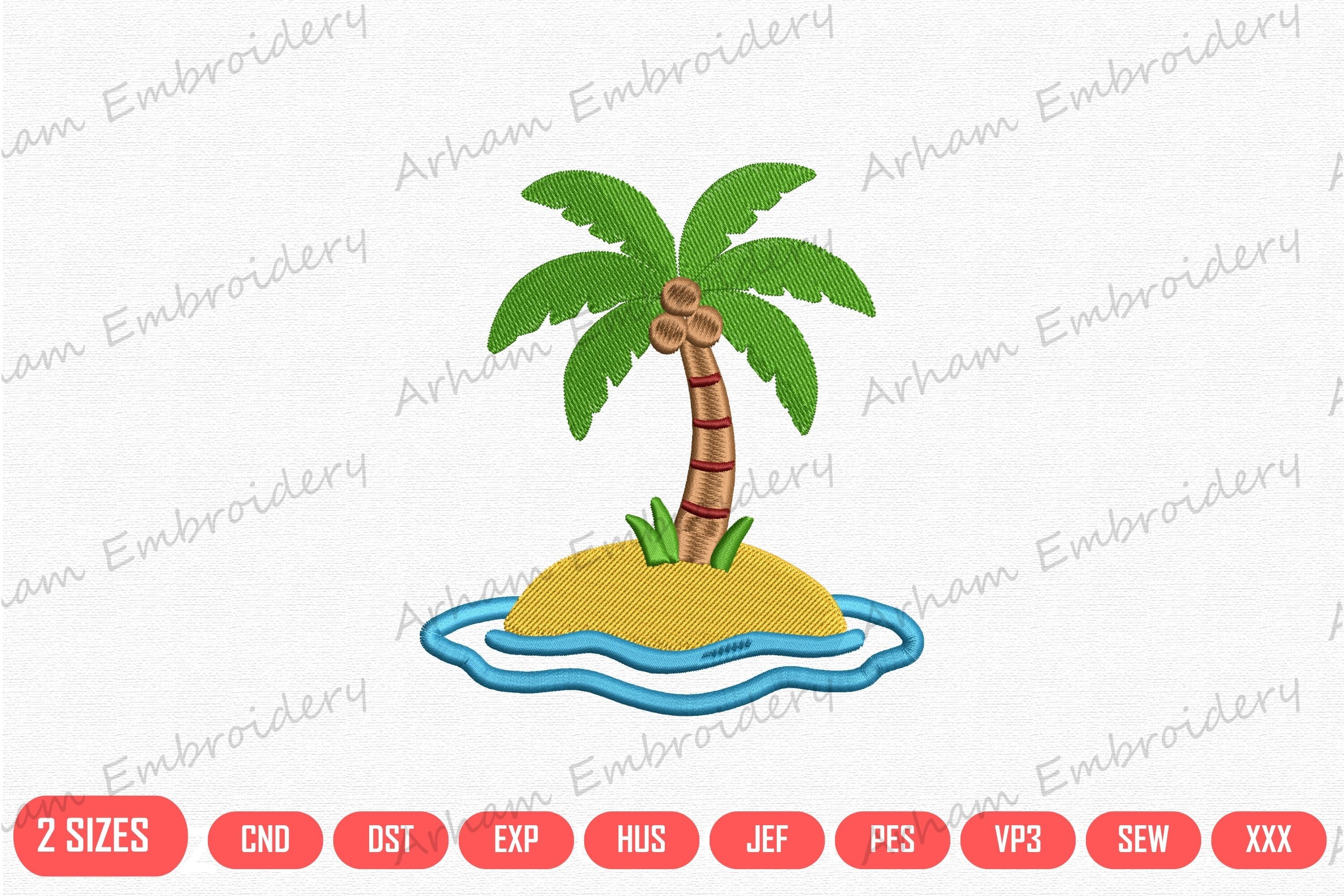 Tropical Island Palm Paradise View