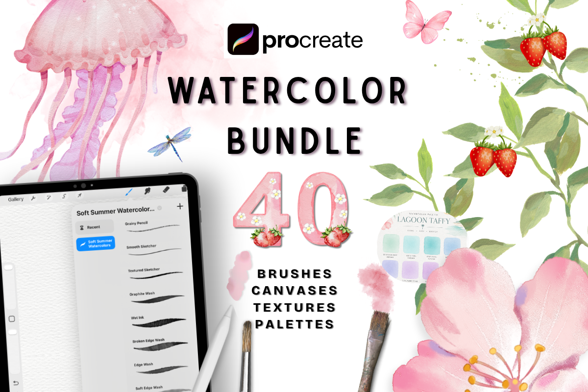 Watercolor Procreate Brush Set
