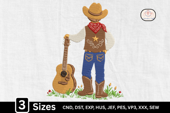 Western Country Guitar Cowboy