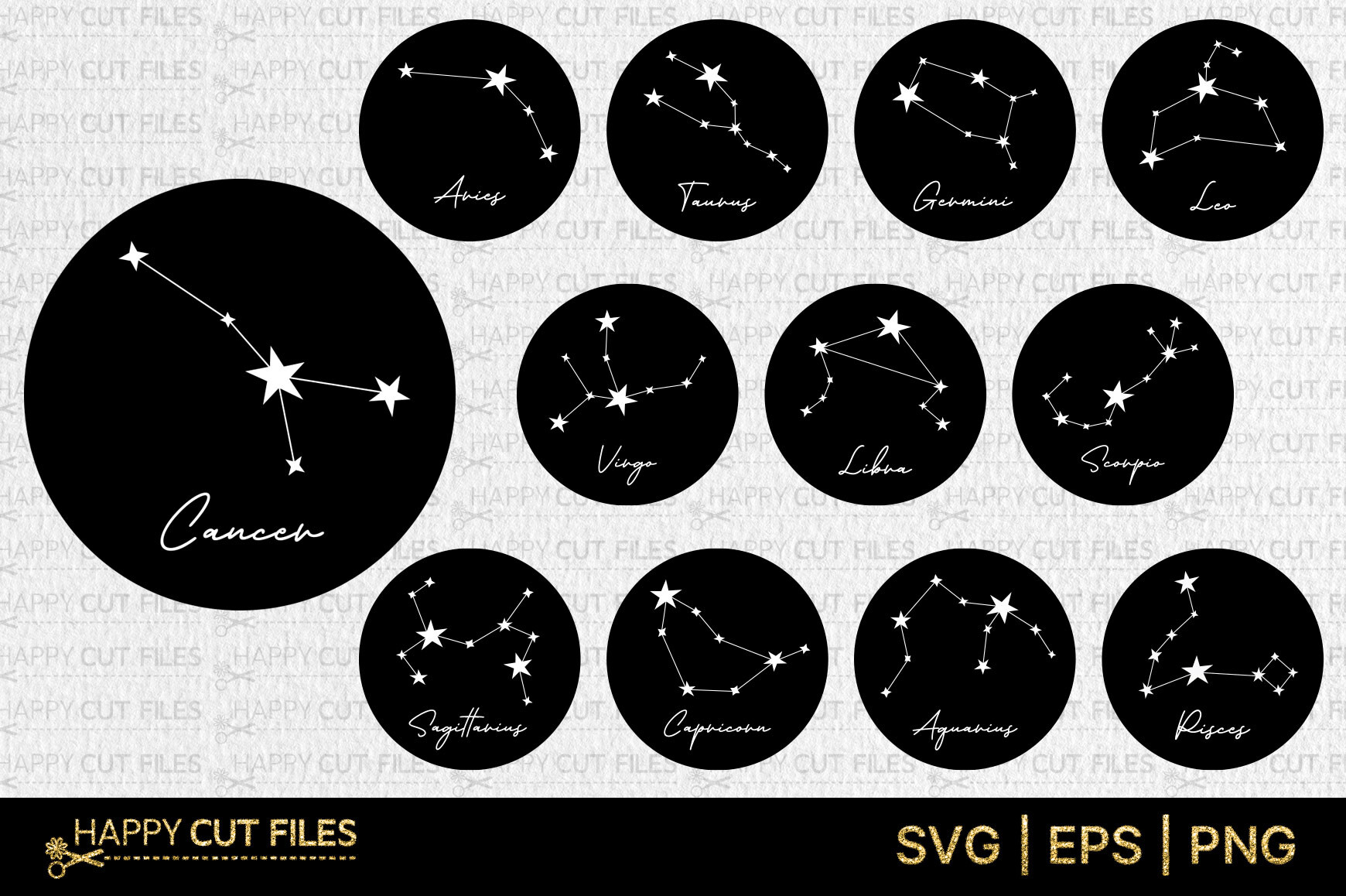 Zodiac Signs Star Celestial Svg