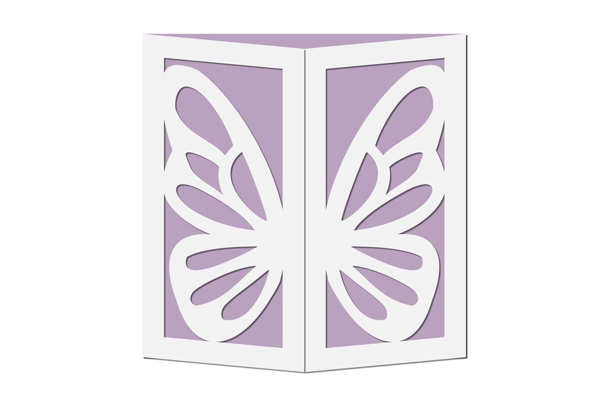 Cut out Buttrfly Gate Fold Square Card