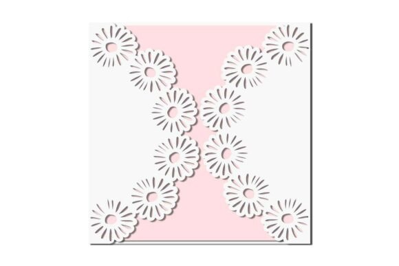 Daisies Flowers Cutout Gate Fold Card