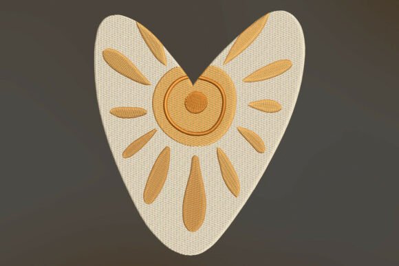 Boho Heart Embroidery Design